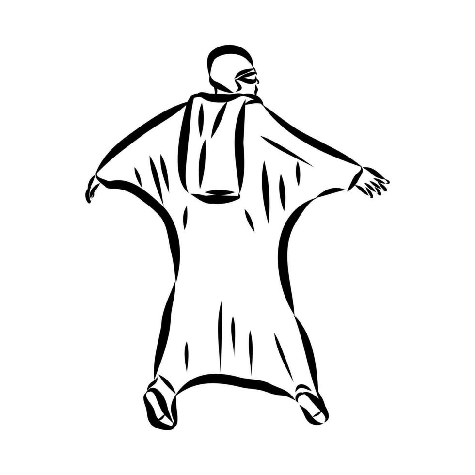 wingsuit vector schetsen