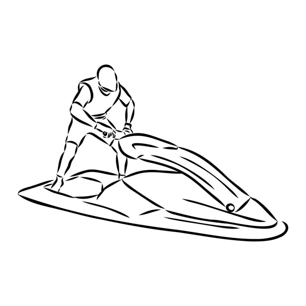 aquabike vector schetsen