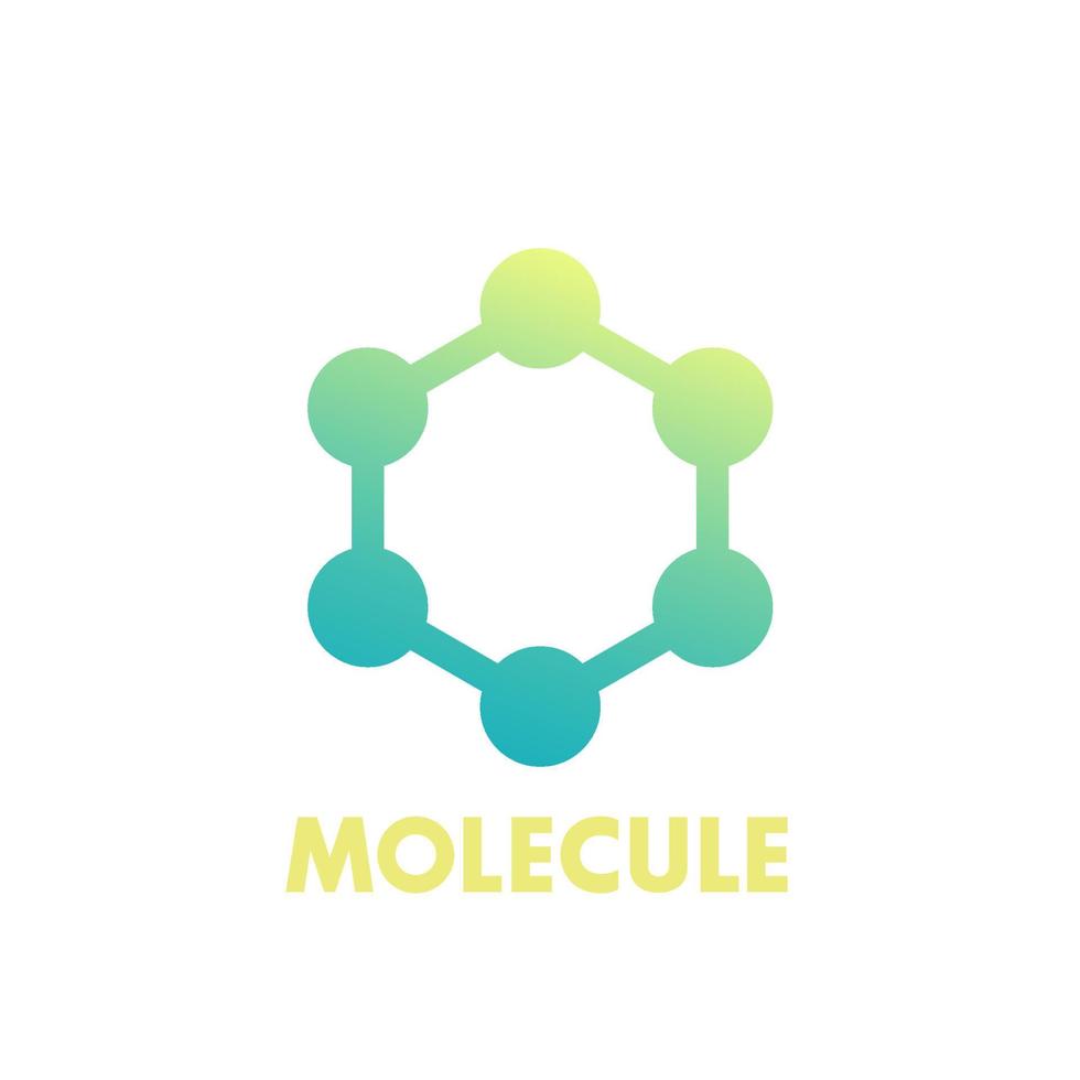 molecuulpictogram, logo-element op wit vector