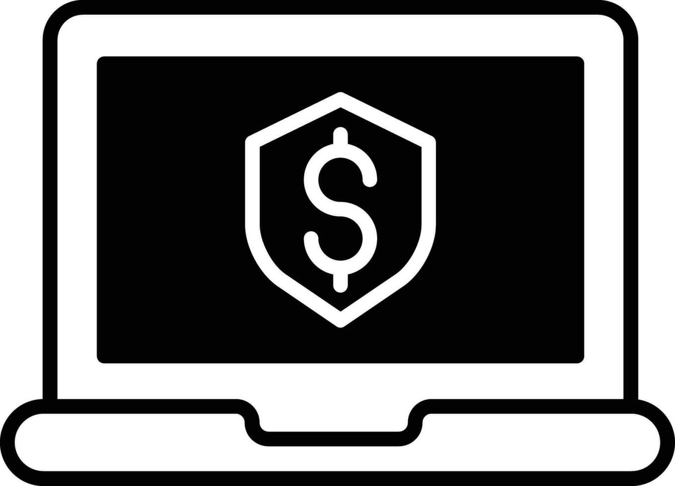 financiën veiligheid solide glyph vector illustratie