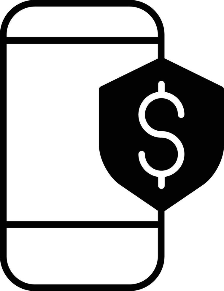 financiën toepassing solide glyph vector illustratie