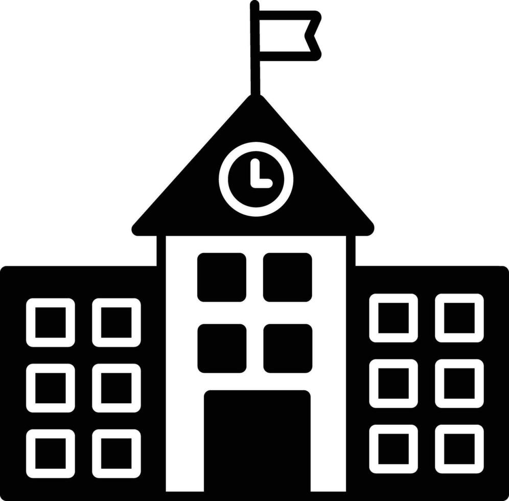 school- solide glyph vector illustratie