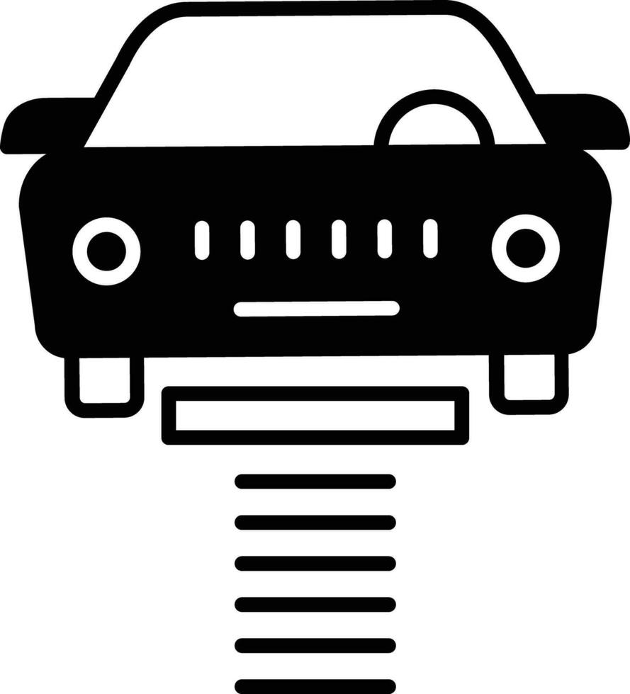 auto optillen solide glyph vector illustratie