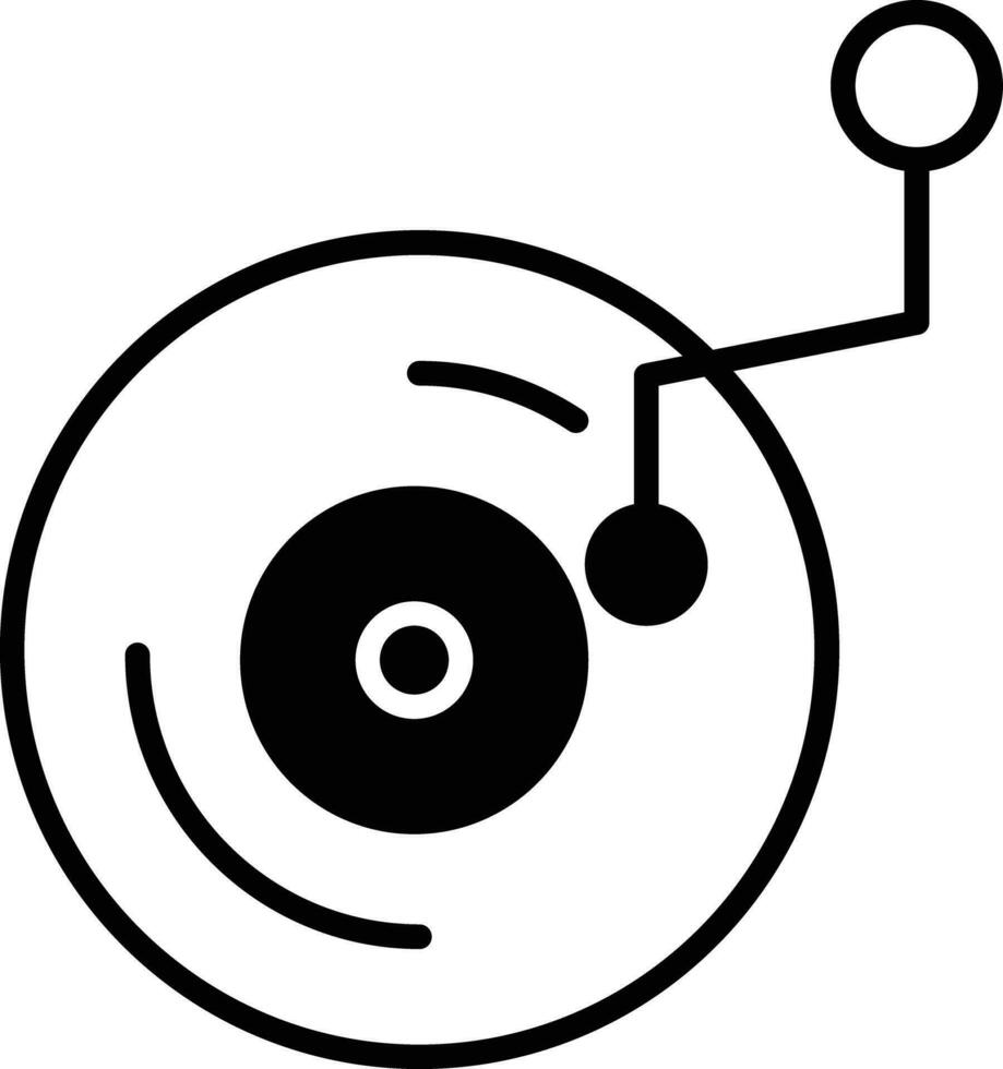 Speel muziek- solide glyph vector illustratie