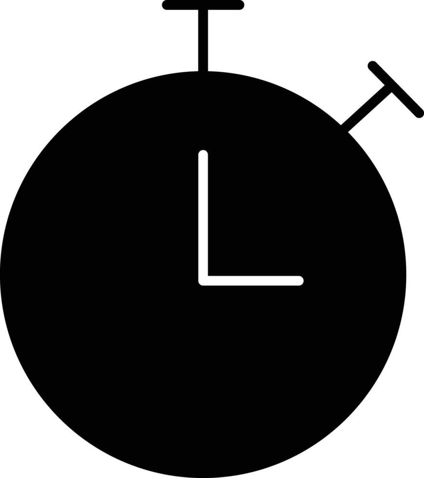 stopwatch solide glyph vector illustratie