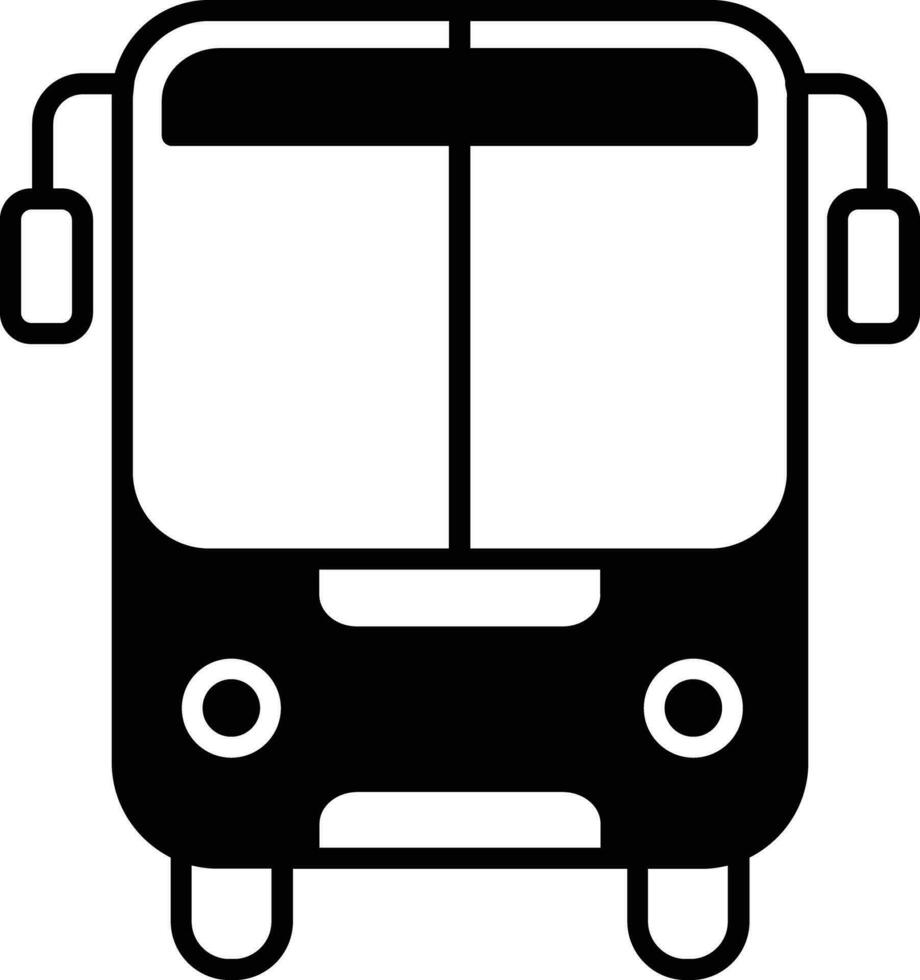 bus solide glyph vector illustratie