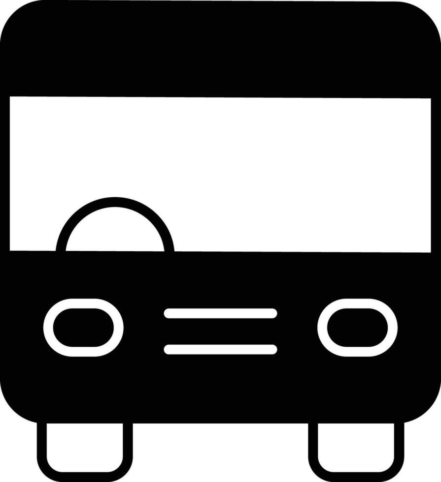 bus solide glyph vector illustratie