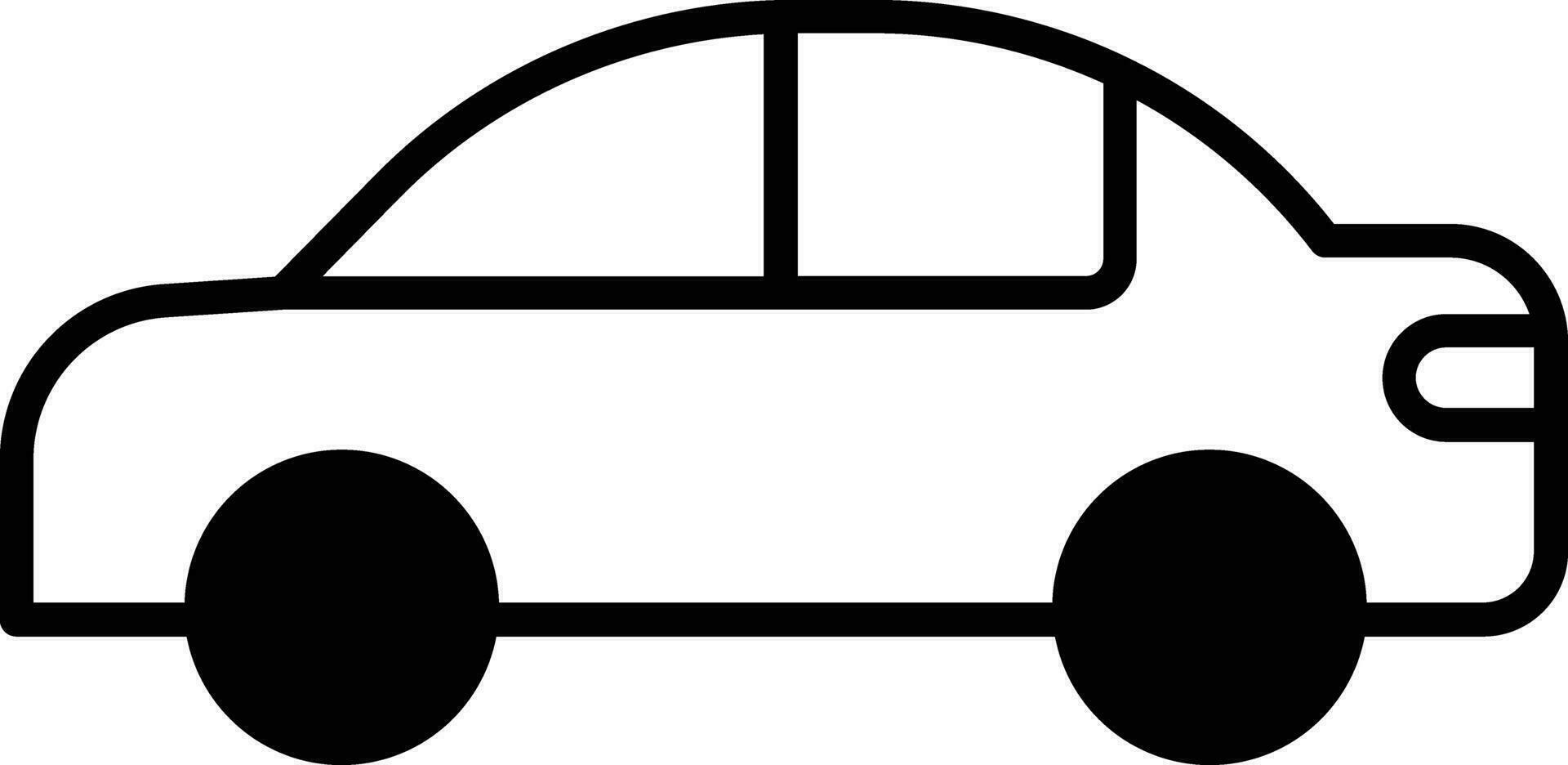 auto solide glyph vector illustratie