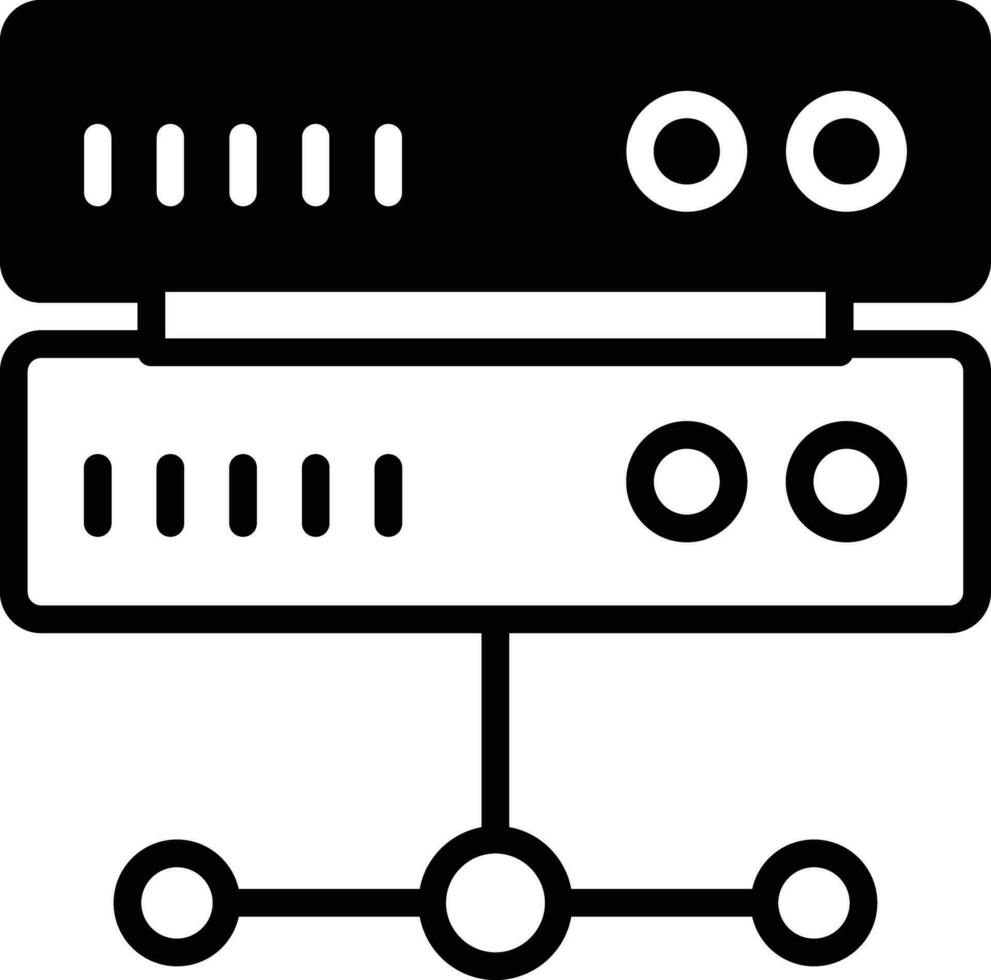 server solide glyph vector illustratie