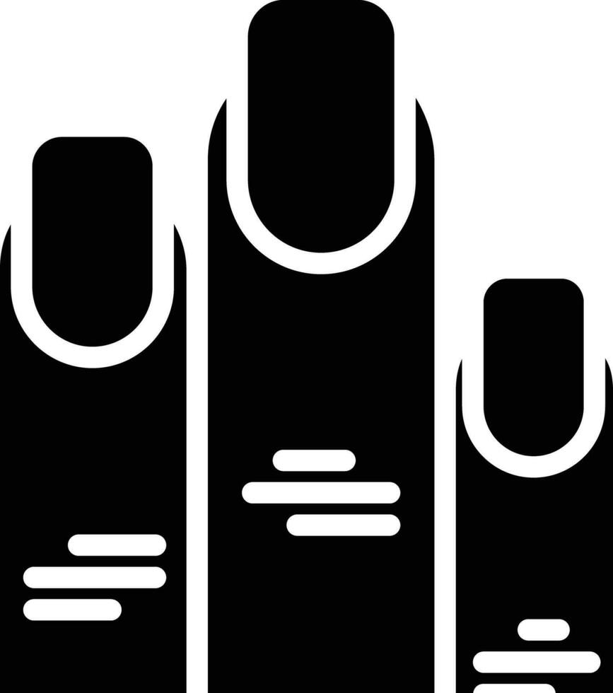 vinger solide en glyph vector illustratie