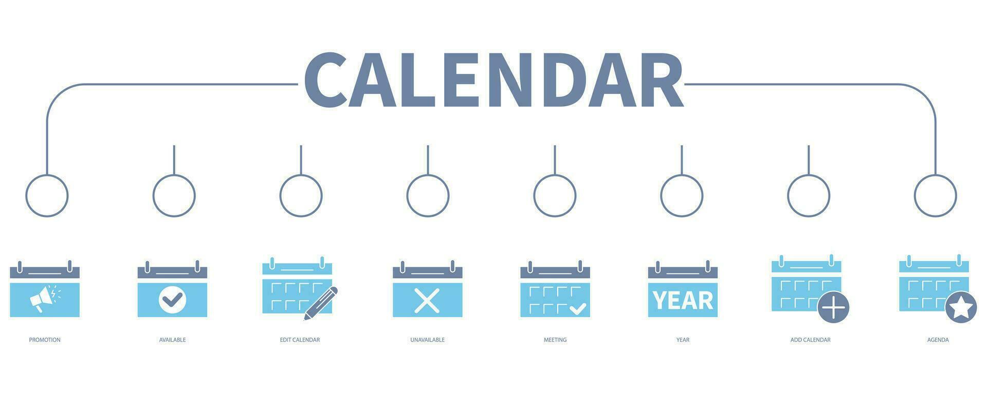 kalender banier web icoon vector illustratie concept