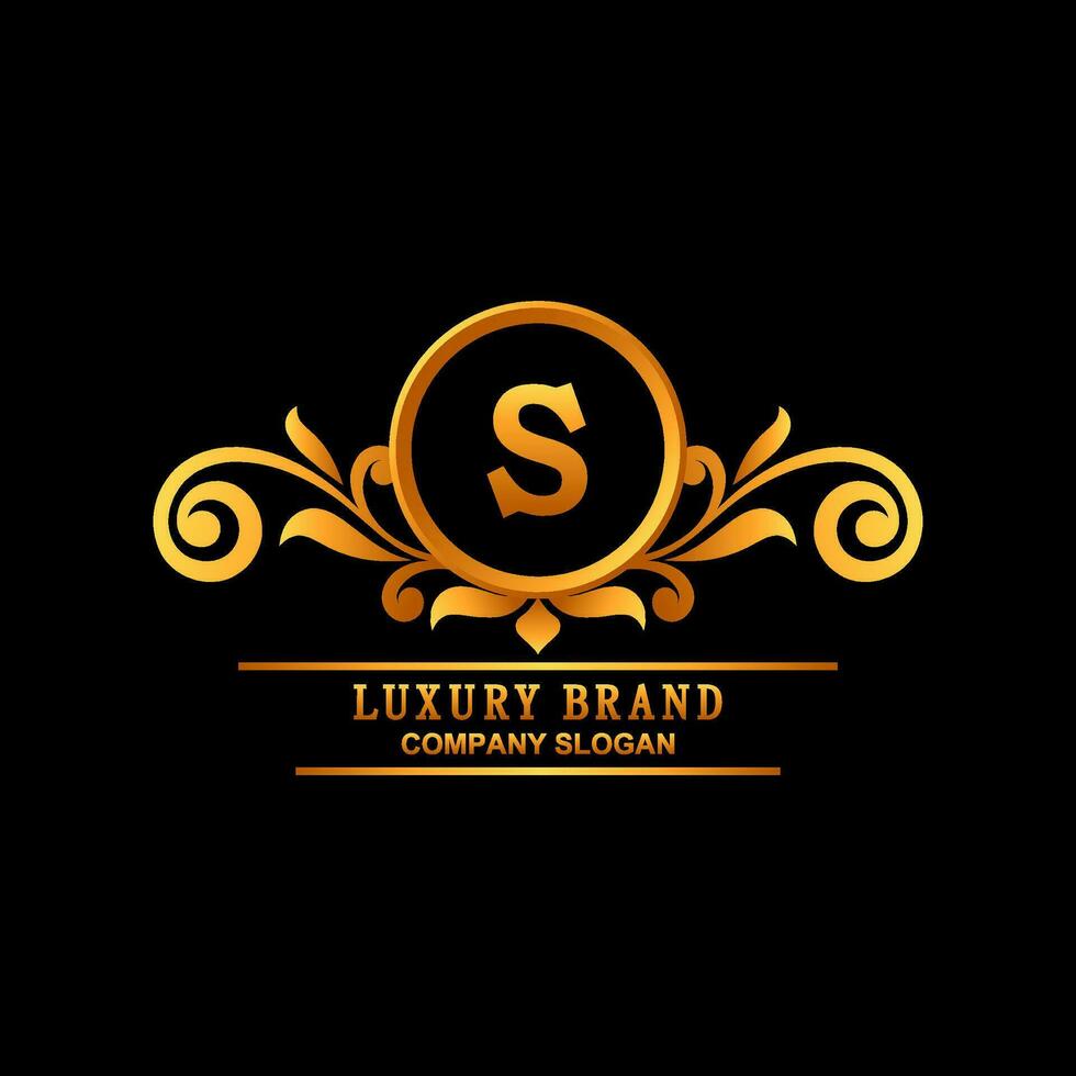 gouden luxe logo vector ontwerp