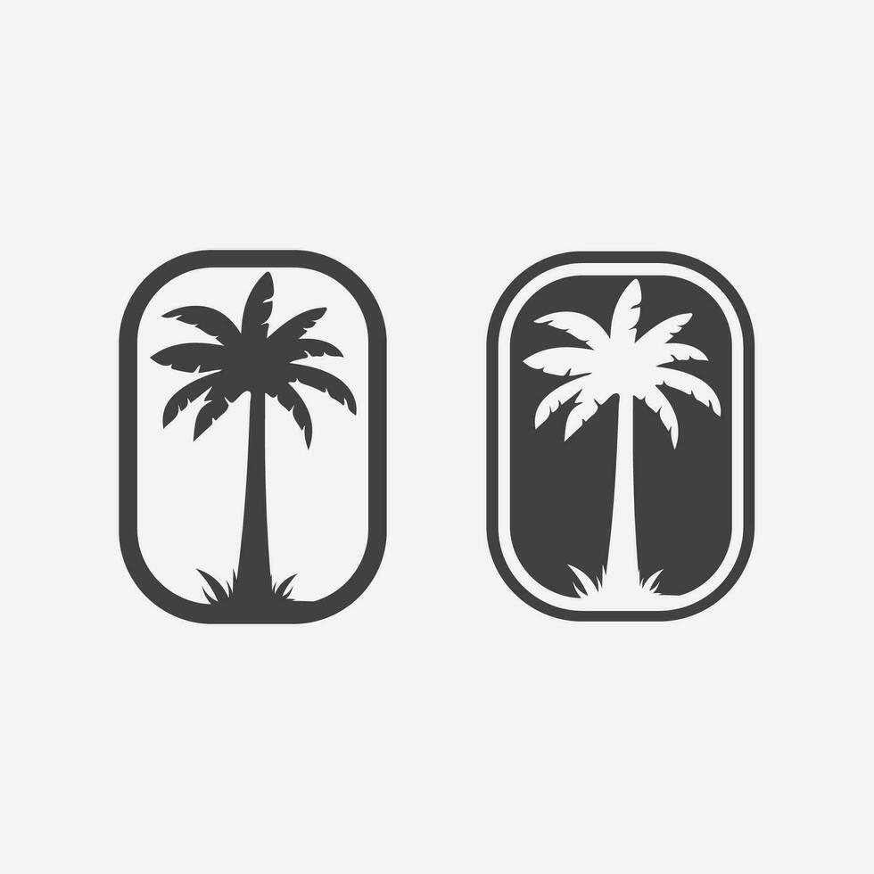 palmboom zomer logo sjabloon vector