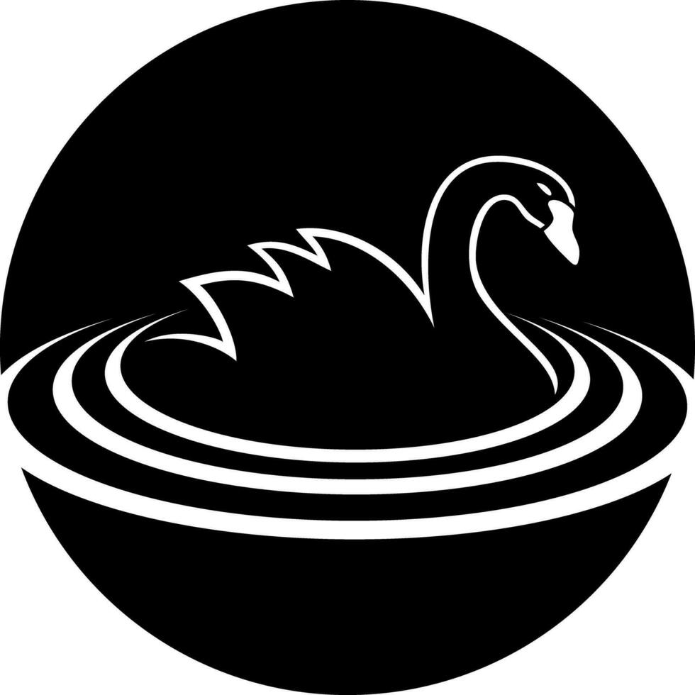zwaan eend teken logo ontwerp vector kunst