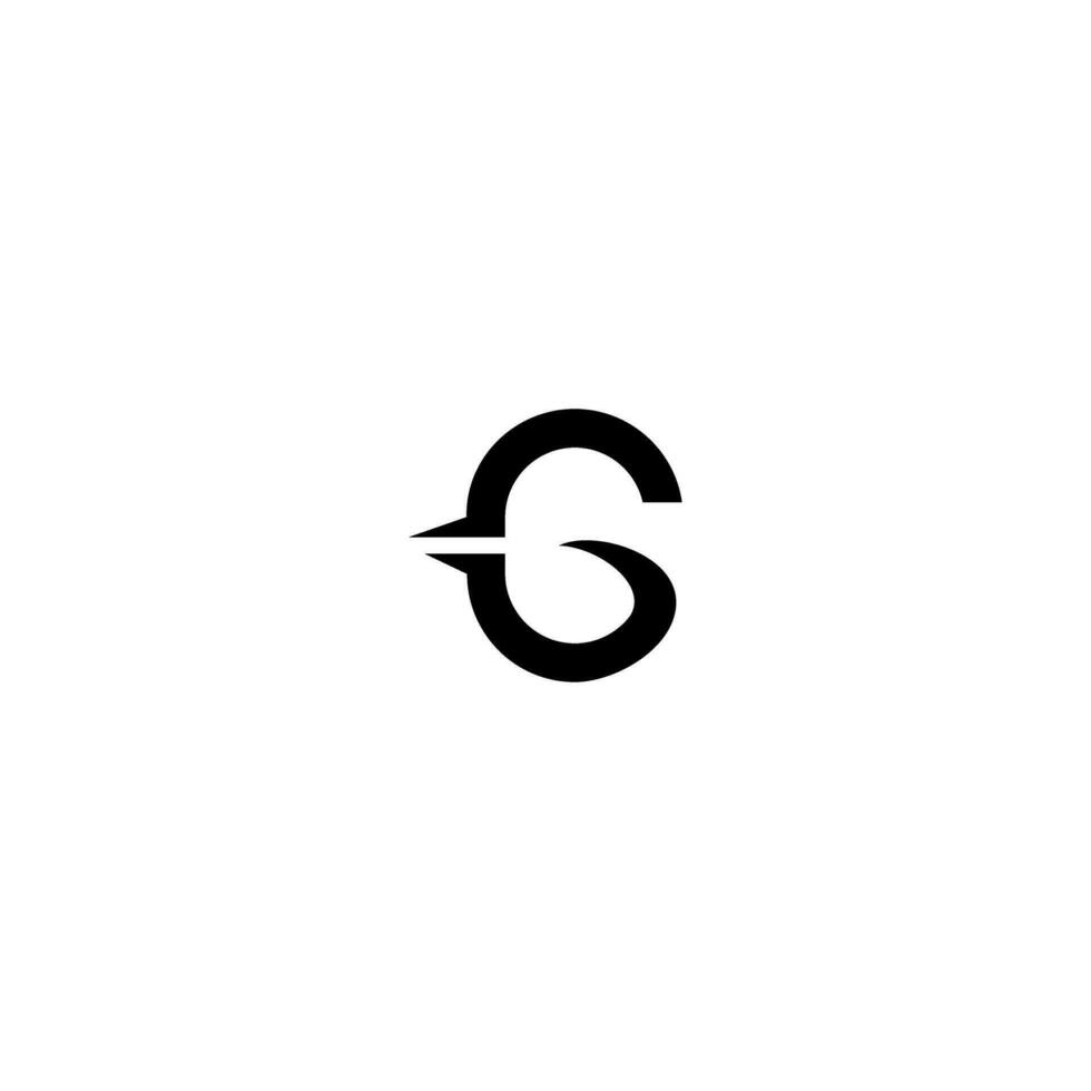 een zwart en wit logo met de brief g vector