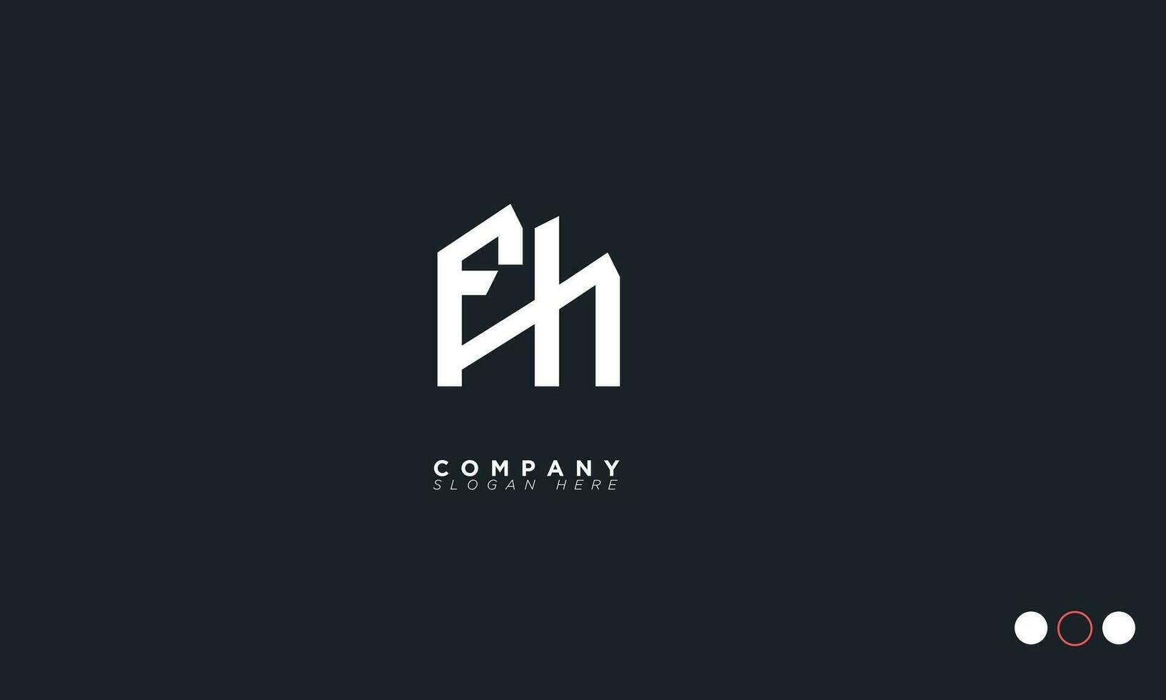 fh alfabet letters initialen monogram logo hf, f en h vector