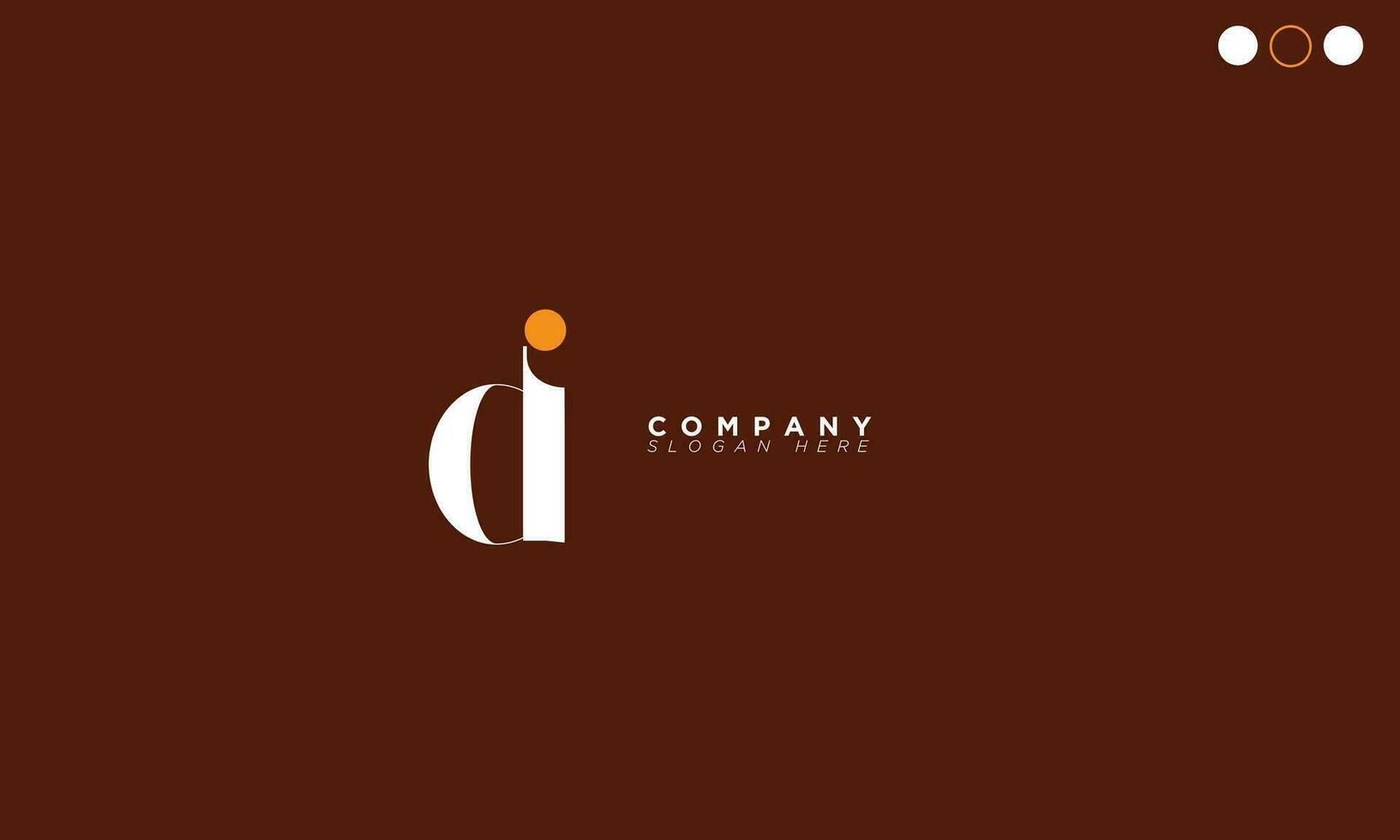 di alfabet brieven initialen monogram logo ID kaart, d en ik vector