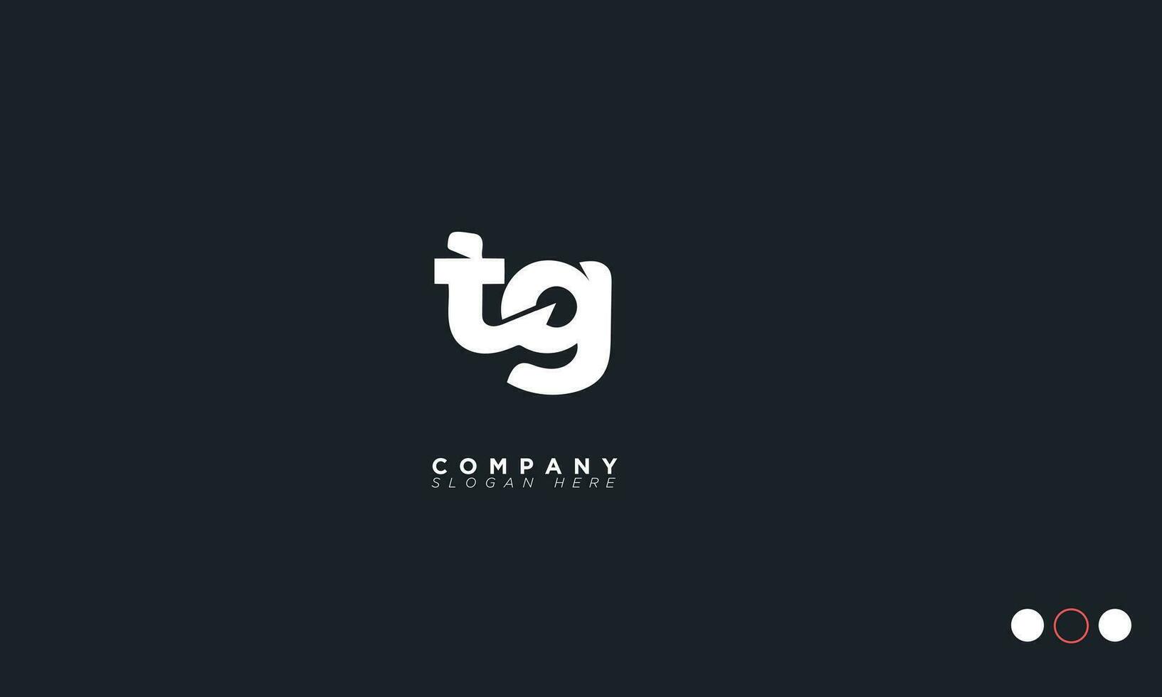 tg alfabet letters initialen monogram logo gt, t en g vector