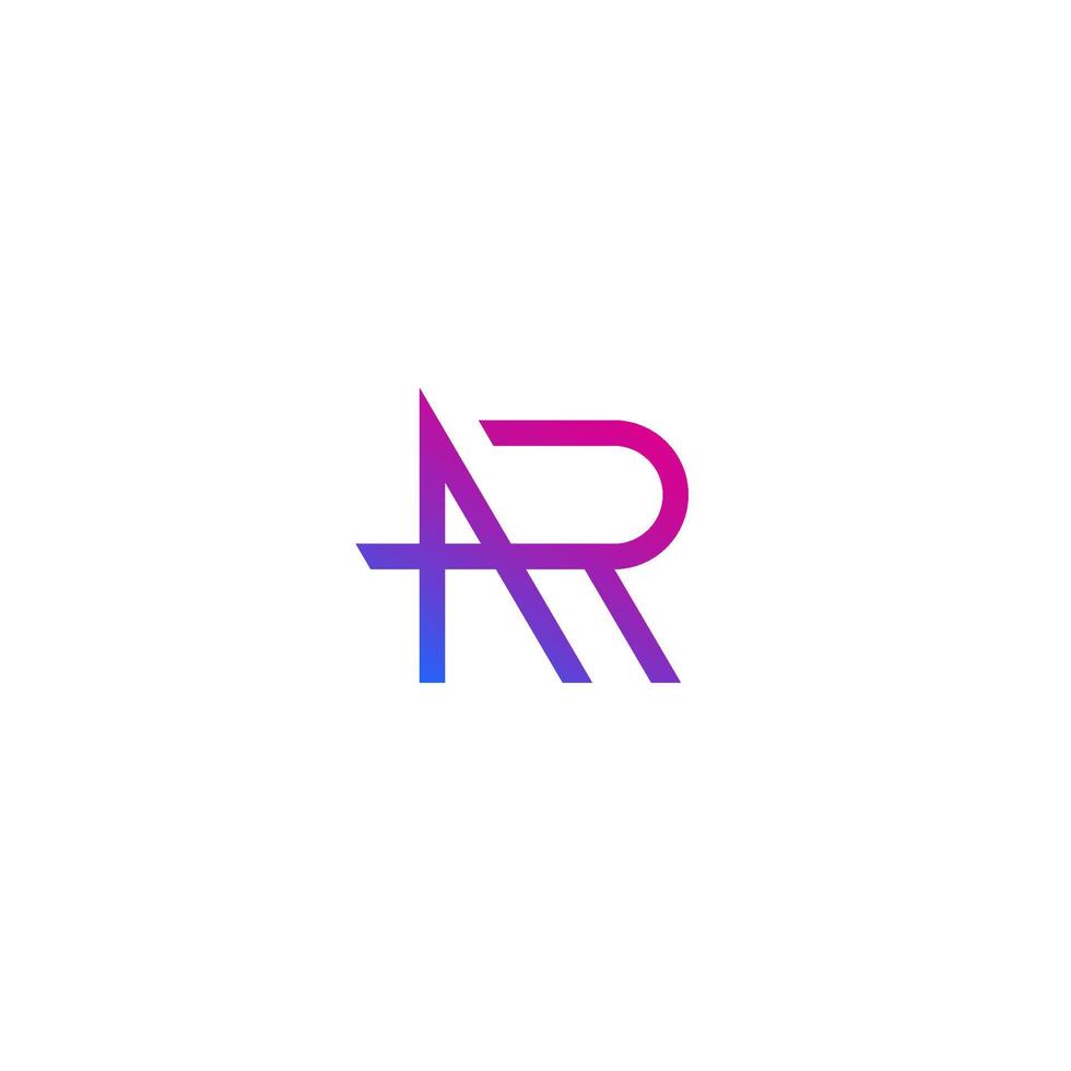 ar letters initialen logo ontwerp vector