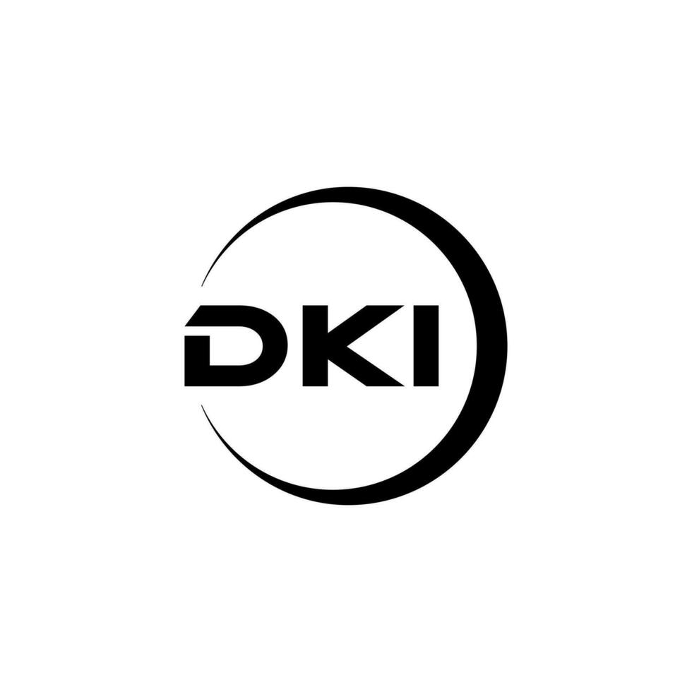 dki brief logo ontwerp, inspiratie voor een uniek identiteit. modern elegantie en creatief ontwerp. watermerk uw succes met de opvallend deze logo. vector