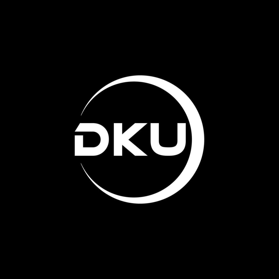 dku brief logo ontwerp, inspiratie voor een uniek identiteit. modern elegantie en creatief ontwerp. watermerk uw succes met de opvallend deze logo. vector