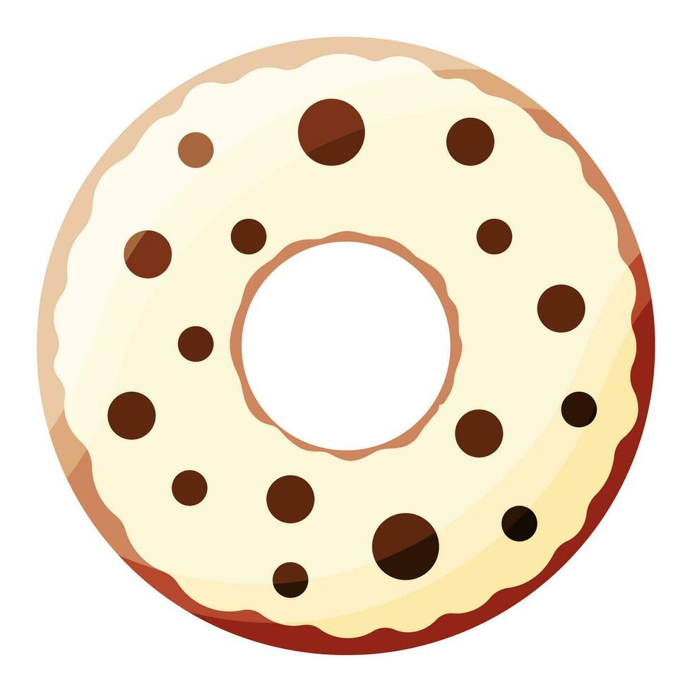 donut kleur dag chocola room voedsel icoon vector