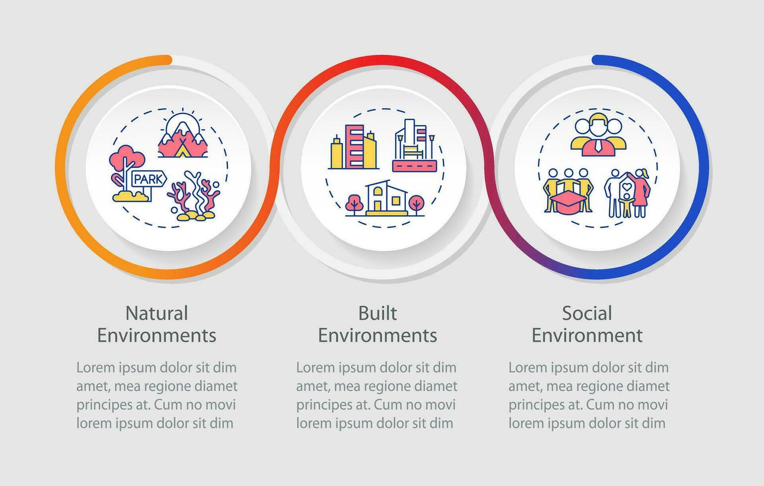 2d milieu psychologie vector infographics sjabloon met dun lineair pictogrammen concept, gegevens visualisatie met 4 stappen, werkwijze tijdlijn grafiek.