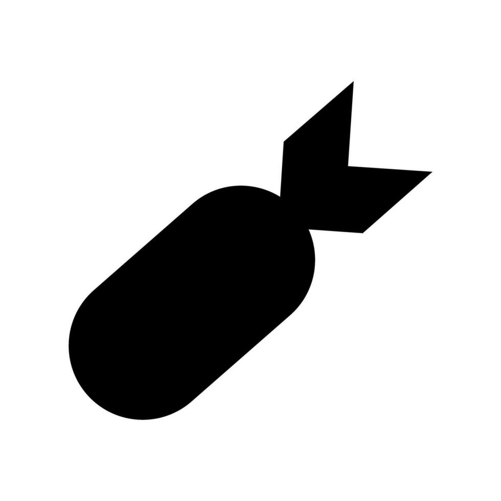 bom vector icoon. oorlog illustratie teken. bombardement symbool. leger logo.