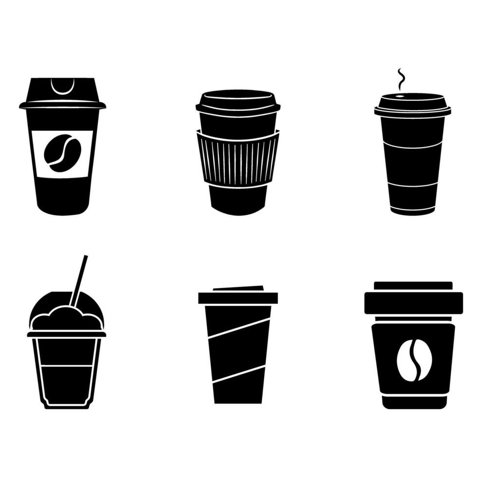 koffie icoon vector set. heet drinken illustratie teken verzameling. koffie huis symbool. koffie machine logo.