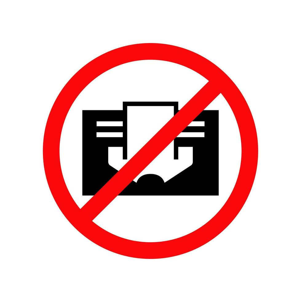 Doen niet Hoes teken verbod symbool afbeelding. vector icoon