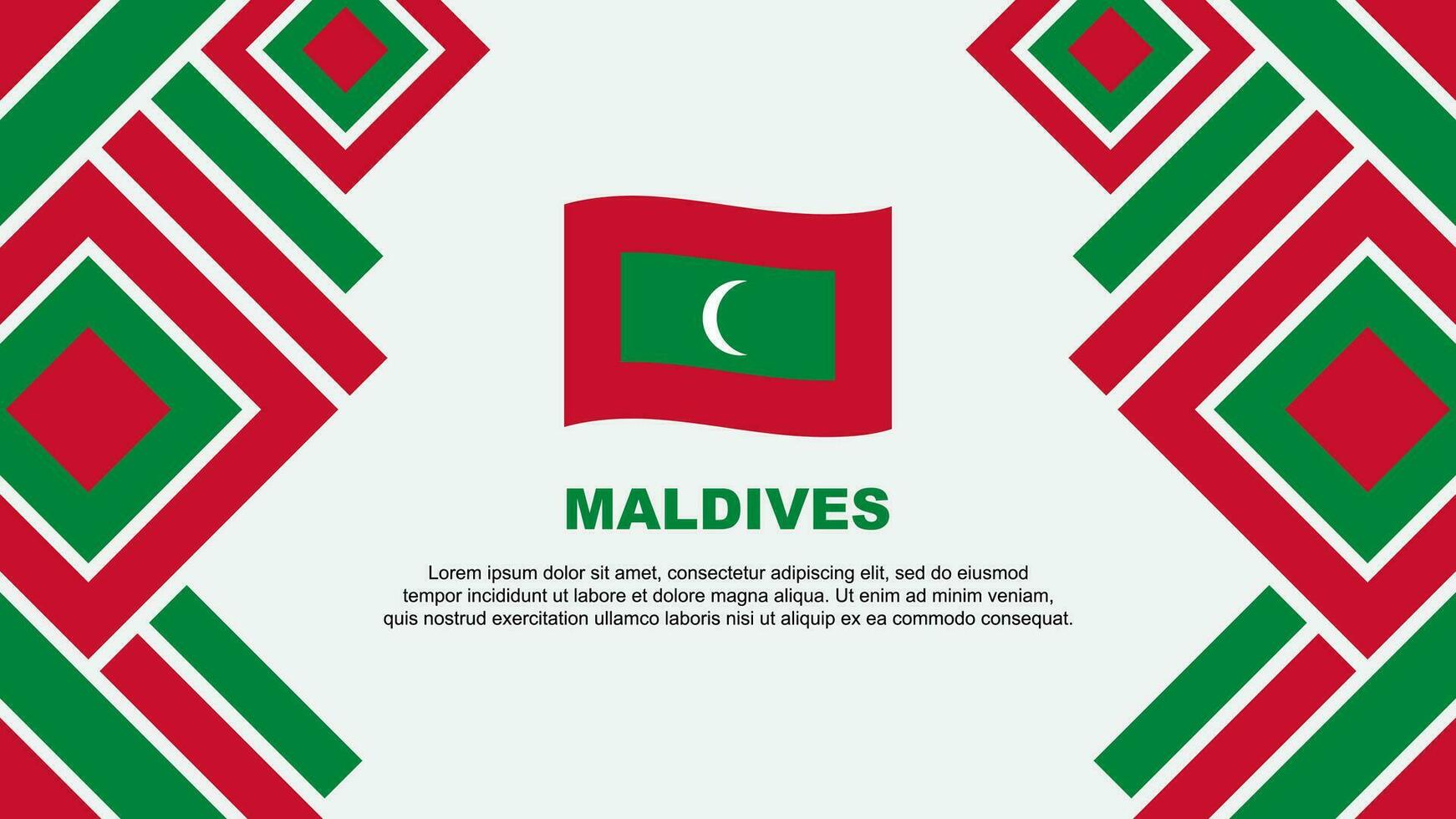 Maldiven vlag abstract achtergrond ontwerp sjabloon. Maldiven onafhankelijkheid dag banier behang vector illustratie. Maldiven