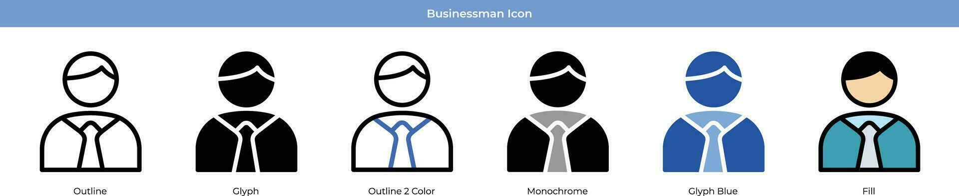 zakenman pictogramserie vector