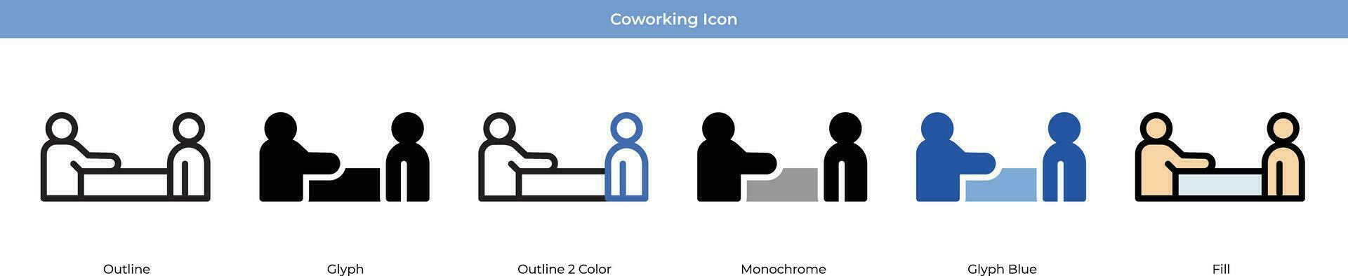 coworking icoon reeks vector