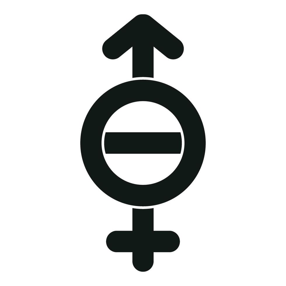 trans hetero teken icoon gemakkelijk vector. geslacht identiteit vector