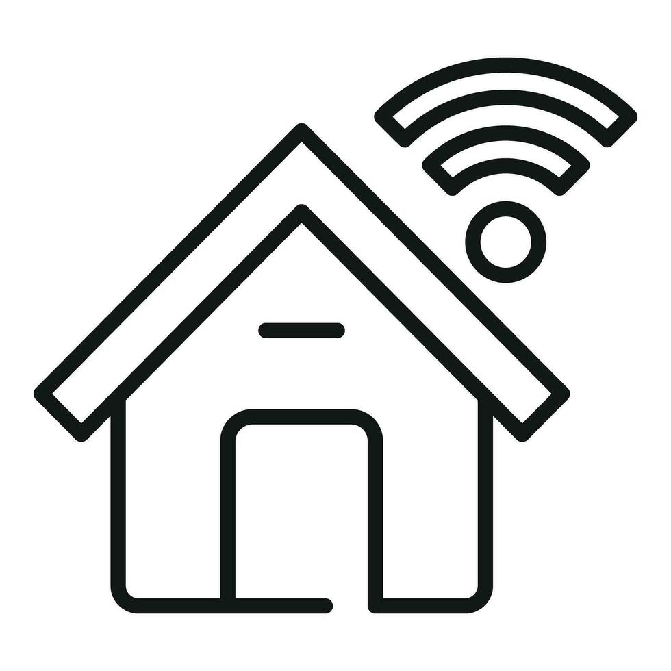 informatie wolk internet huis icoon schets vector. beheerder online vector