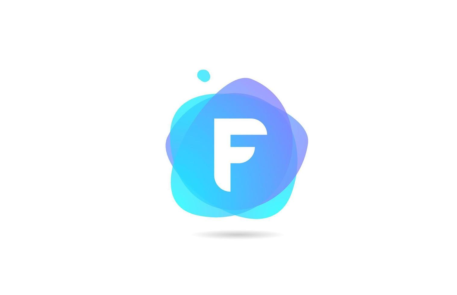 roze blauw f alfabet letter logo voor zaken en bedrijf met verloop ontwerp. pastelkleursjabloon voor huisstijl vector