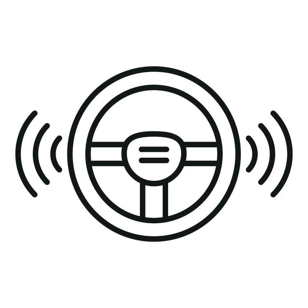 stuurinrichting wiel sensor icoon schets vector. veiligheid controle vector