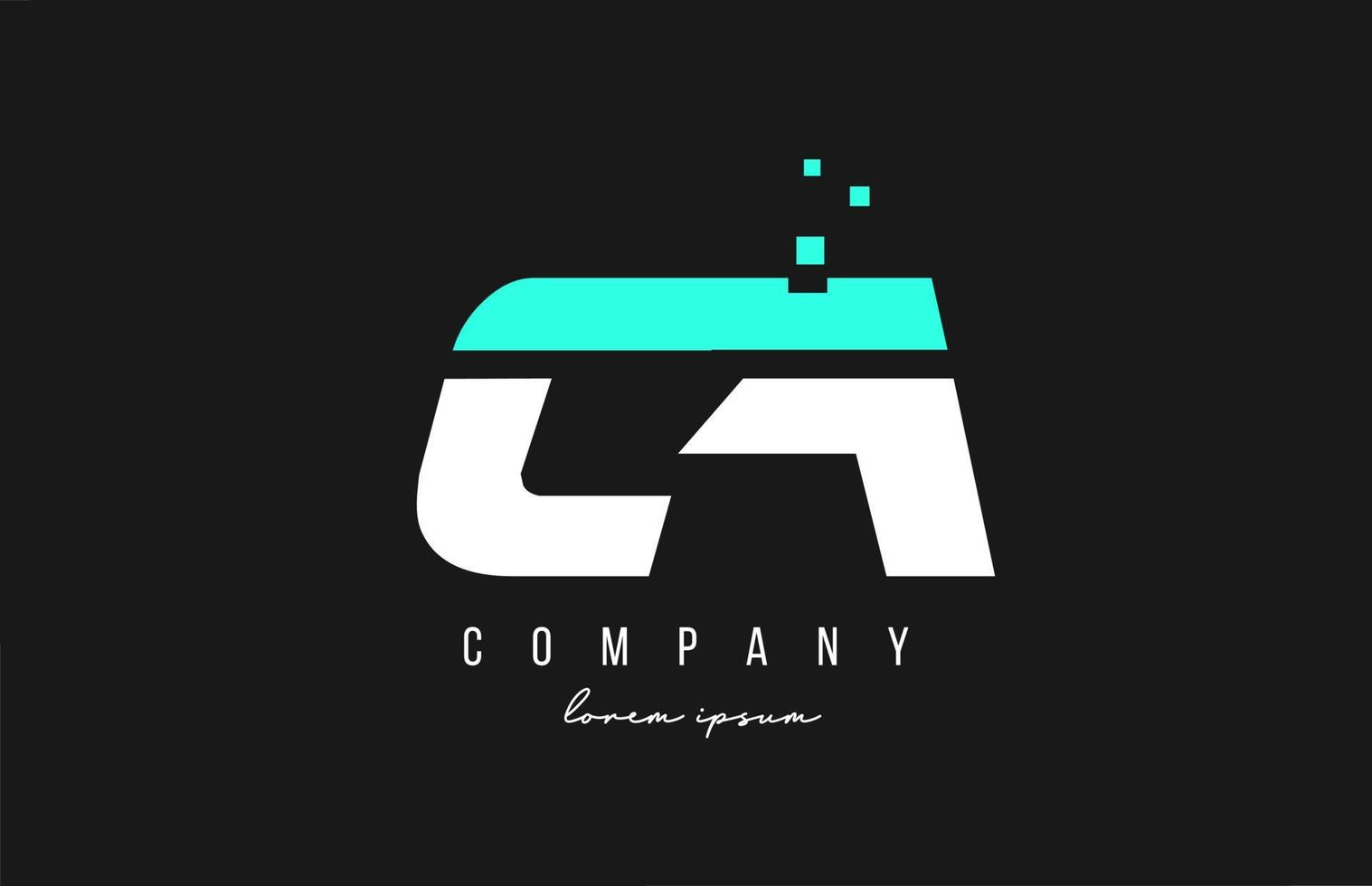 ca ca alfabet letter logo combinatie in blauwe en witte kleur. creatief pictogramontwerp voor zaken en bedrijf vector