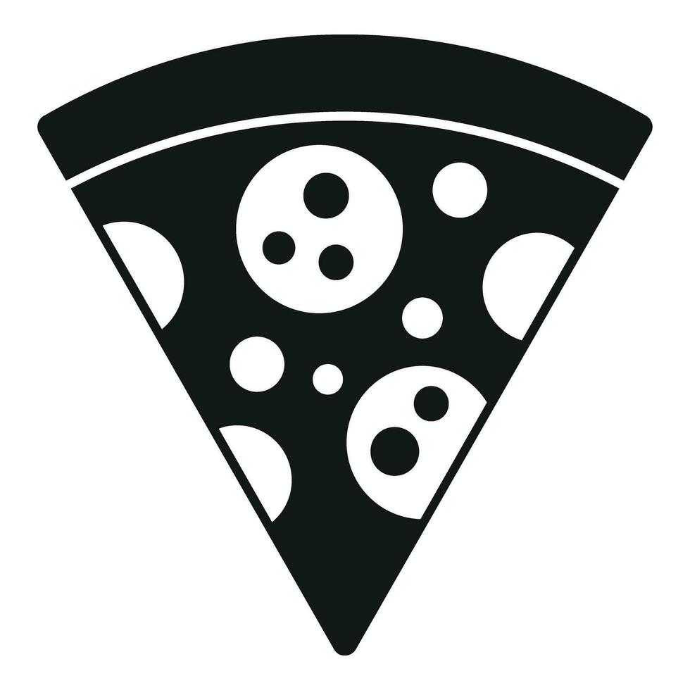 smakelijk pizza plak icoon gemakkelijk vector. snel voedsel straat vector