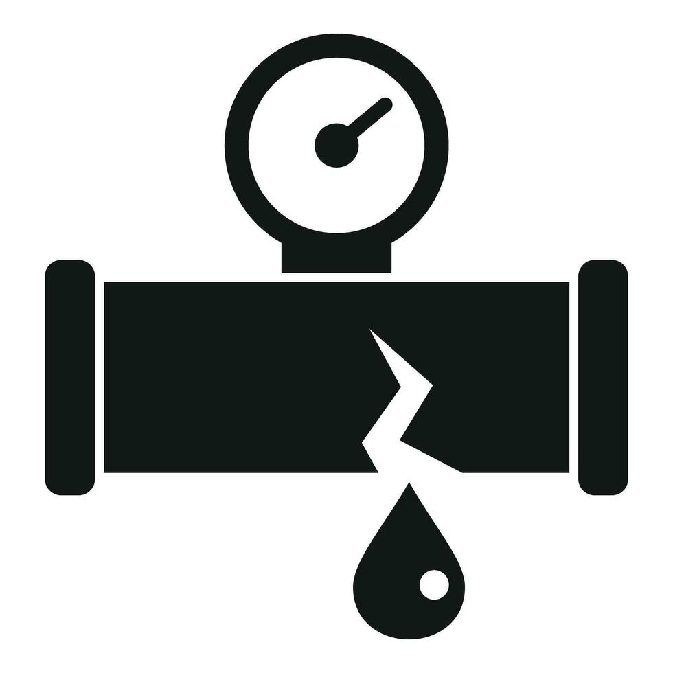 gebroken huis water pijp icoon gemakkelijk vector. vaatwasser toestel vector