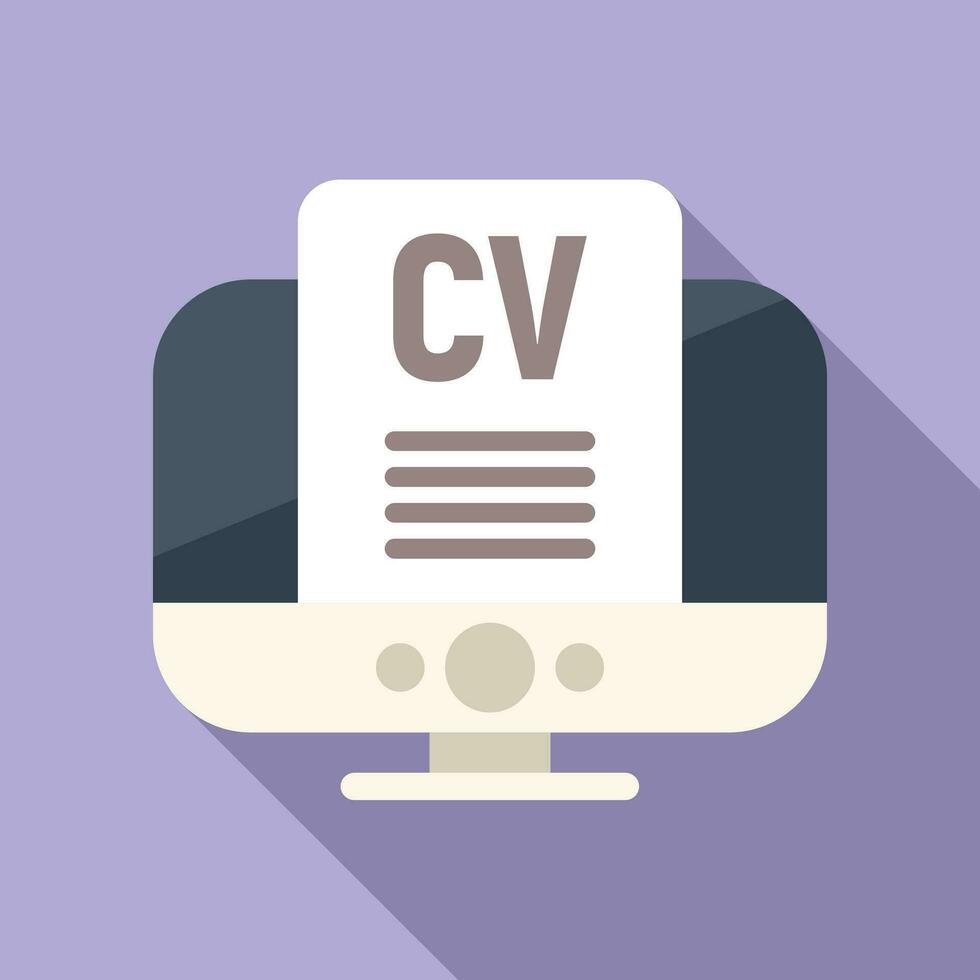 online CV baan icoon vlak vector. boos zoeken vector