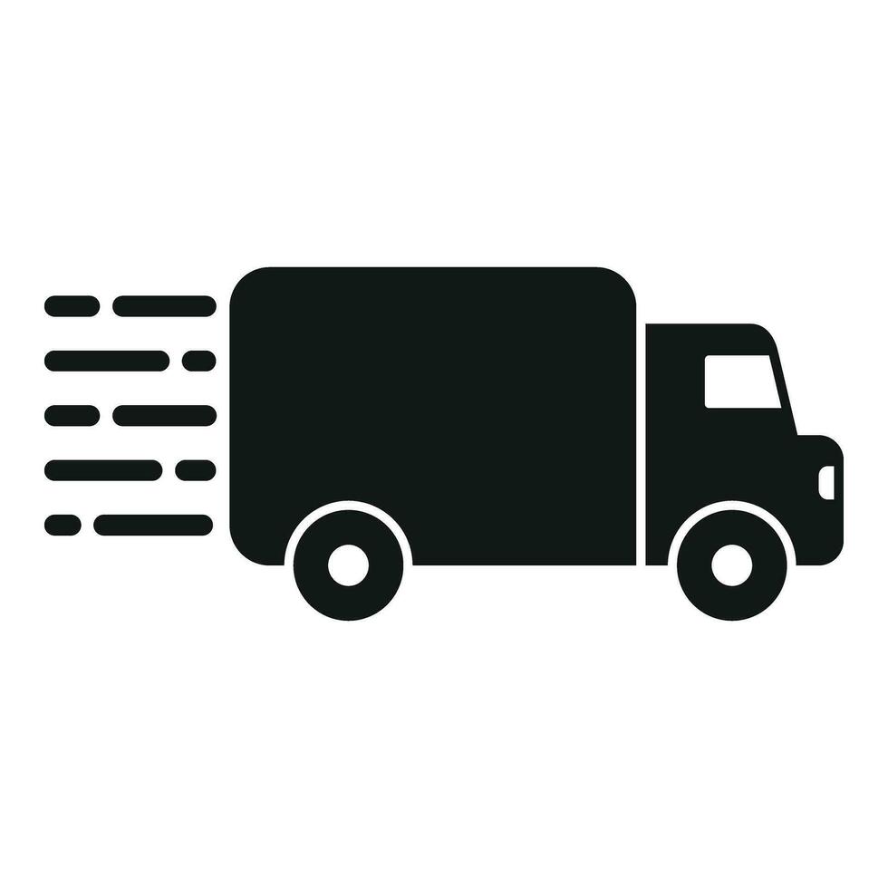 snel vrachtauto levering icoon gemakkelijk vector. snelheid pakket vector