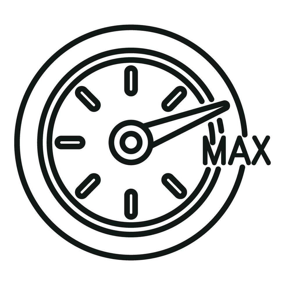 max. hoogte peilen snelheid icoon schets vector. donker schoen meter vector