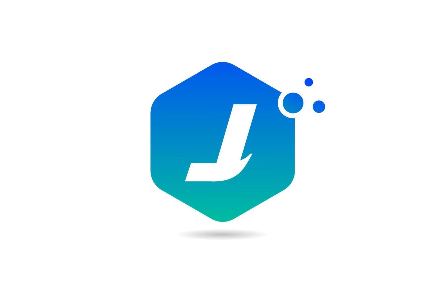 groen blauw j alfabet letter logo pictogram ontwerp met ruit voor bedrijf en bedrijf vector