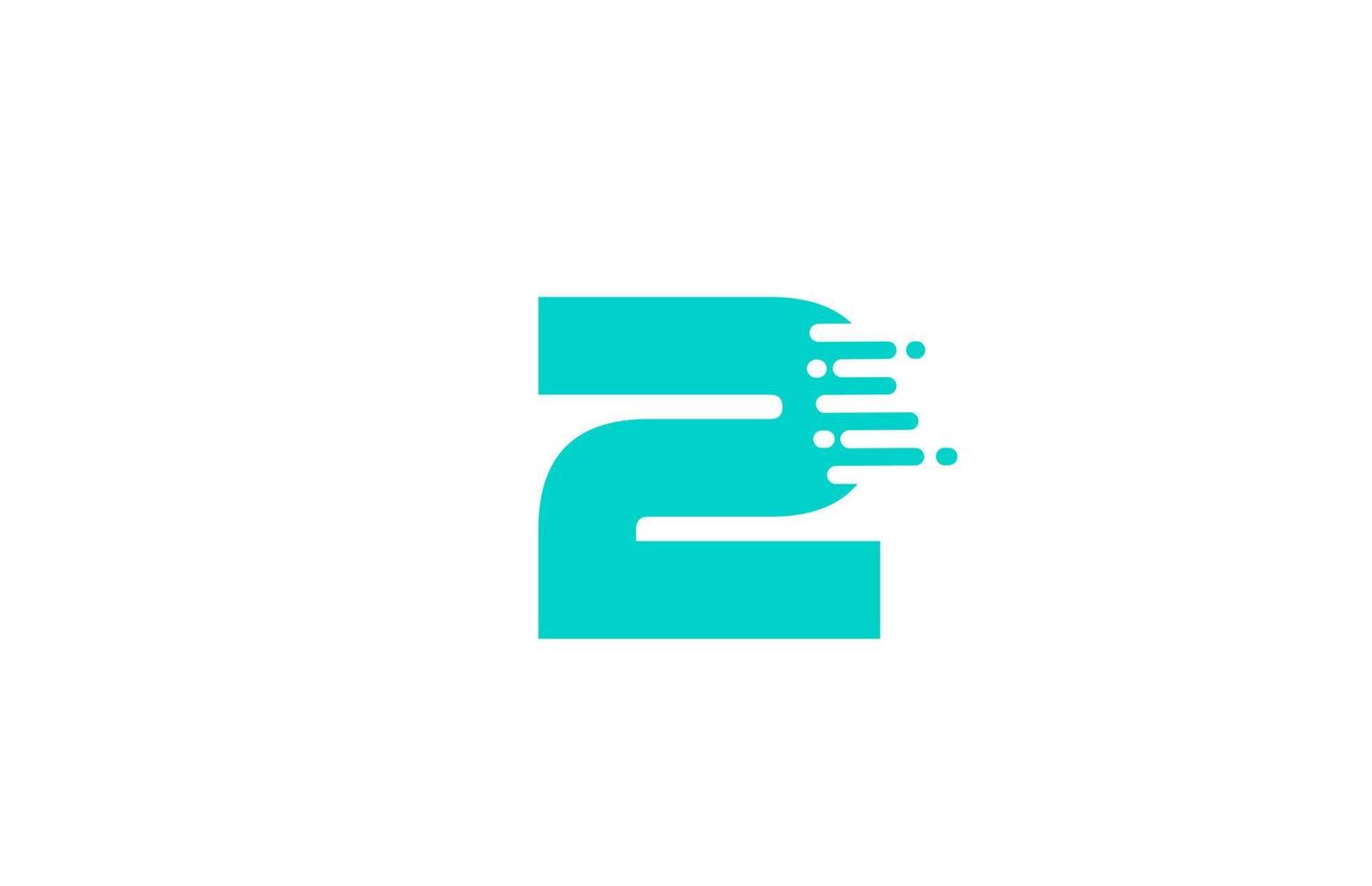 2 nummer logo icoon voor bedrijf en bedrijf vector