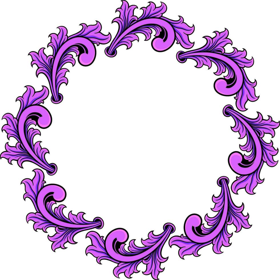 ronde ornament kader voor bruiloft vector