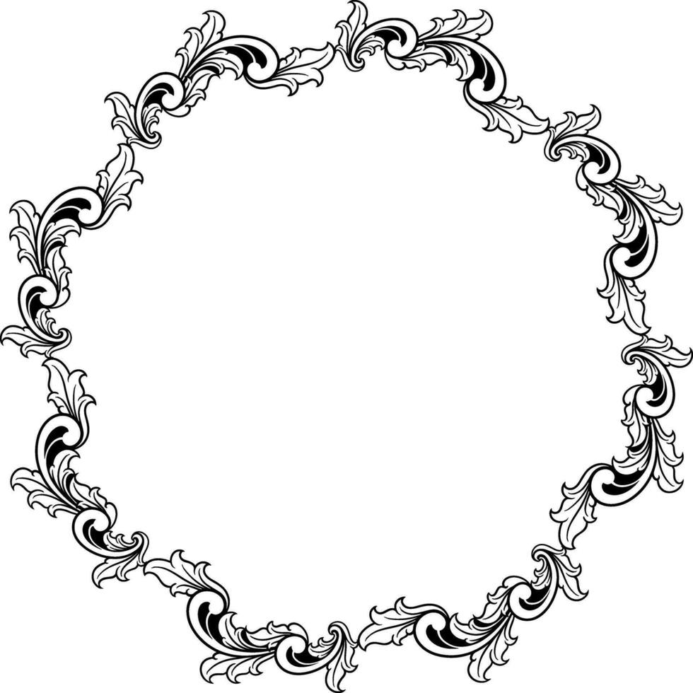 ronde ornament kader voor bruiloft vector