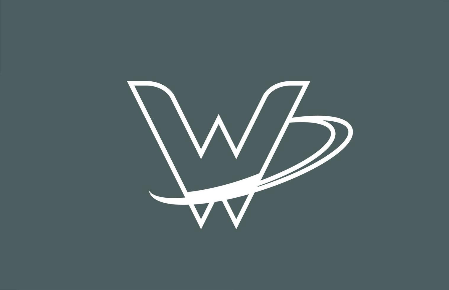 w letter logo icoon voor zaken en bedrijf vector