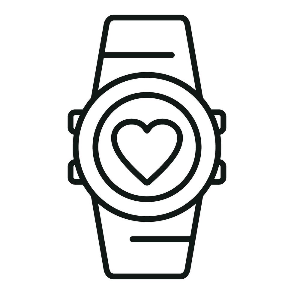 modern SmartWatch icoon schets vector. Mens ziek ziekte vector