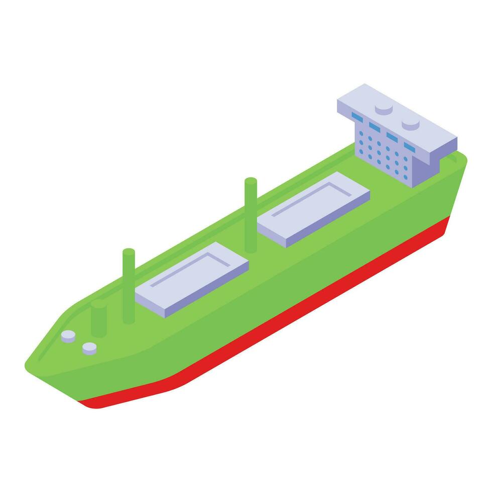 schip maritiem houder icoon isometrische vector. water levering vector